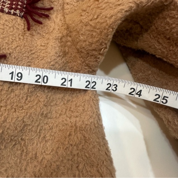 Vintage Snowman & Christmas Tree Sherpa Fleece Jacket Large/Extra Large - Picture 14 of 17